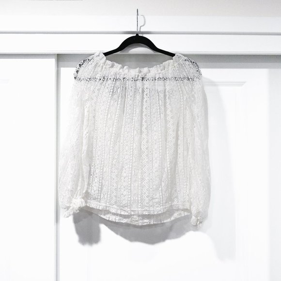 Maje Small Lace Peasant Style Blouse | Size 1 / Small - Picture 6 of 8